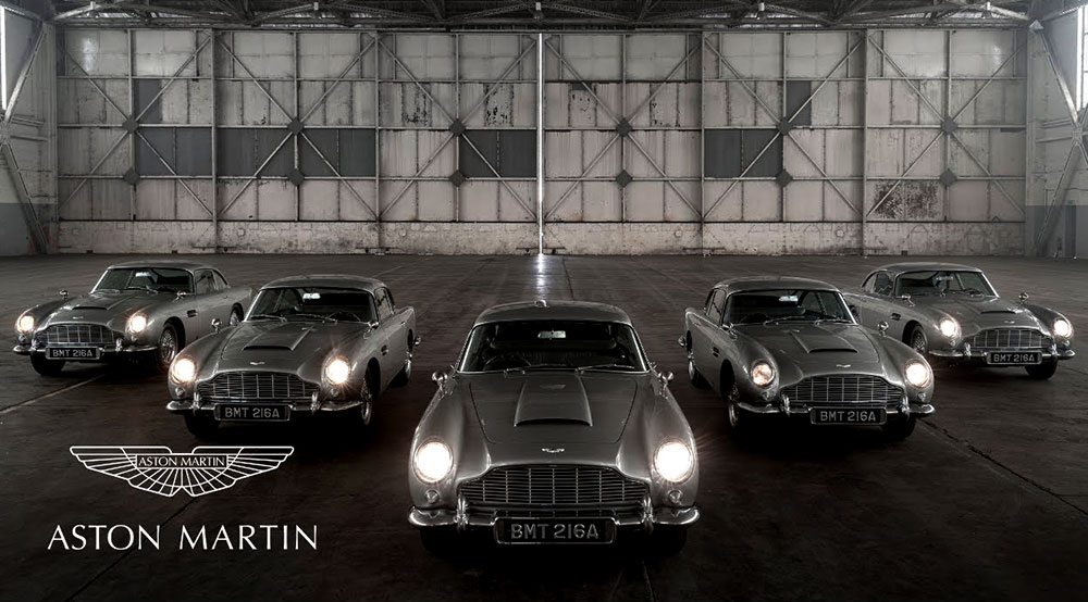 Five Aston Martin DB5 Goldfinger